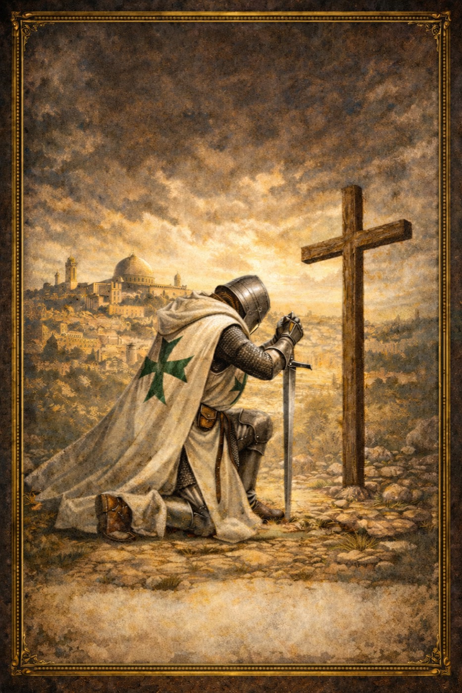 Chevaliers et dames de Saint-Lazare en prière, commanderie Toulon